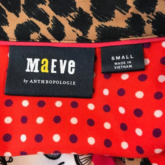 Anthropologie Maeve Paz Button Down Patchwork Shirt Size S - Picture 6 of 7